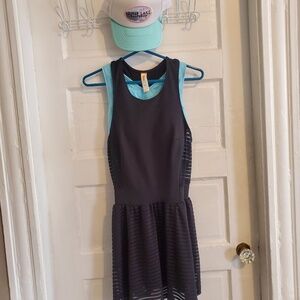Lucy tennis dress, black and mesh, size M, great condition
